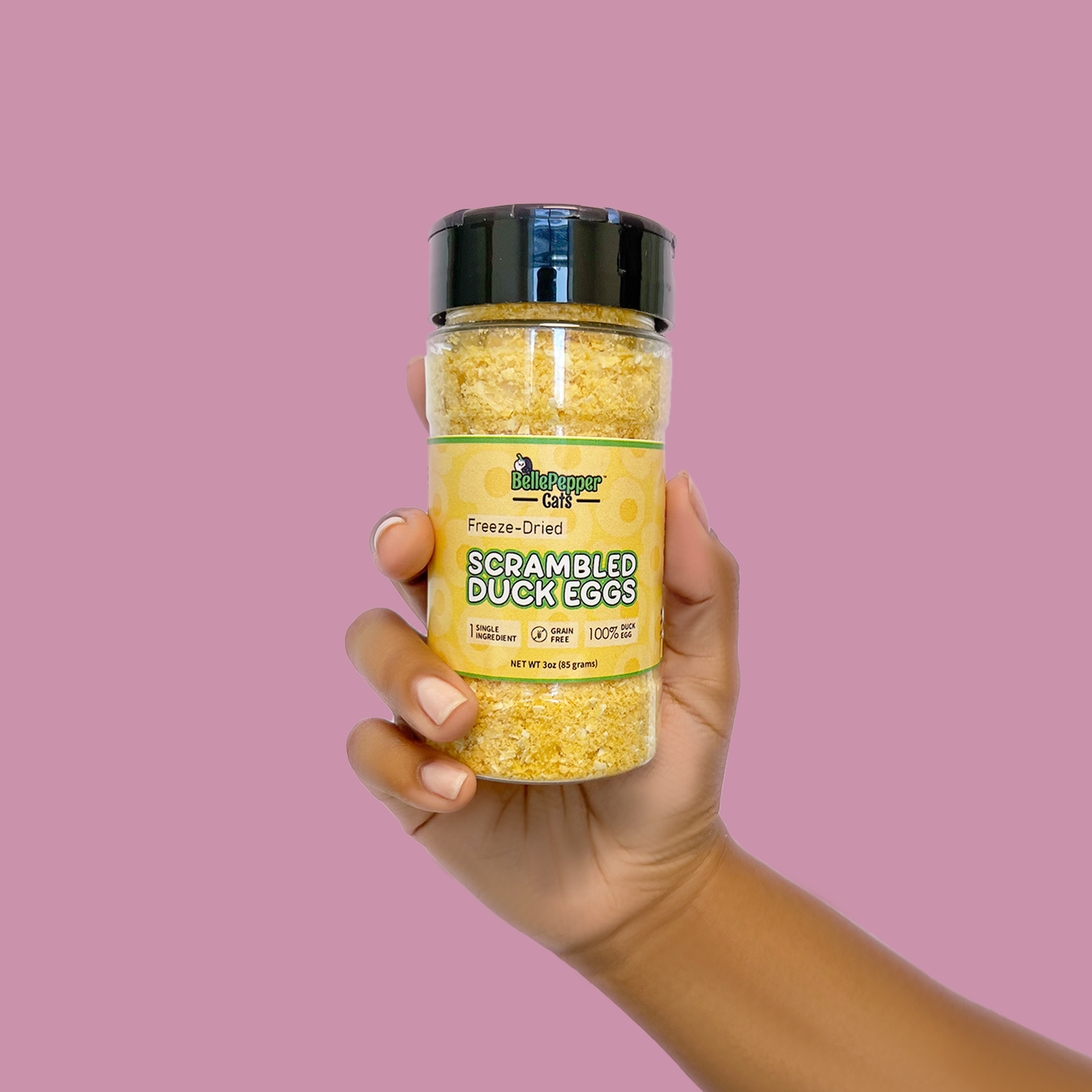 BellePepper Cats freeze-dried scrambled duck eggs – single-ingredient protein topper for cats and dogs