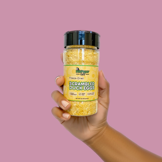 BellePepper Cats freeze-dried scrambled duck eggs – single-ingredient protein topper for cats and dogs