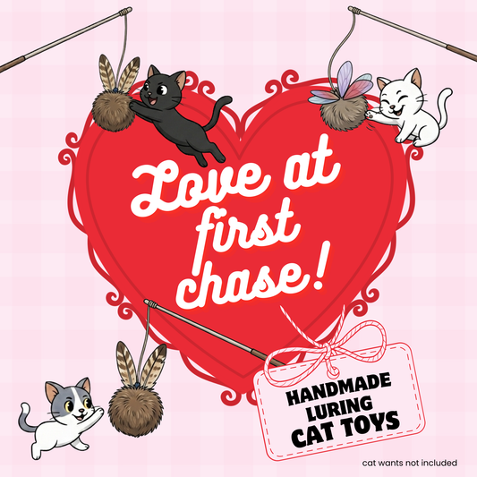 Handmade Natural Rabbit Fur Cat Toys (LURE ATTACHMENT)