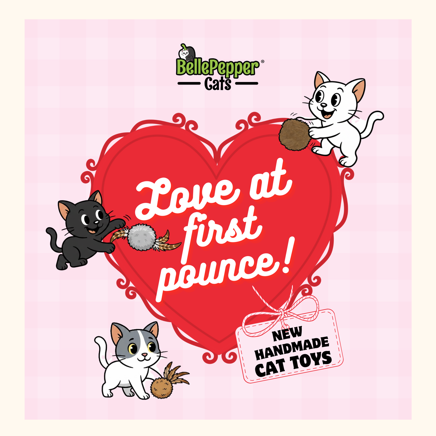 Love at First Pounce: Handmade Natural Rabbit Fur Cat Toys