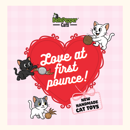 Love at First Pounce: Handmade Natural Rabbit Fur Cat Toys