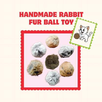 Love at First Pounce: Handmade Natural Rabbit Fur Cat Toys