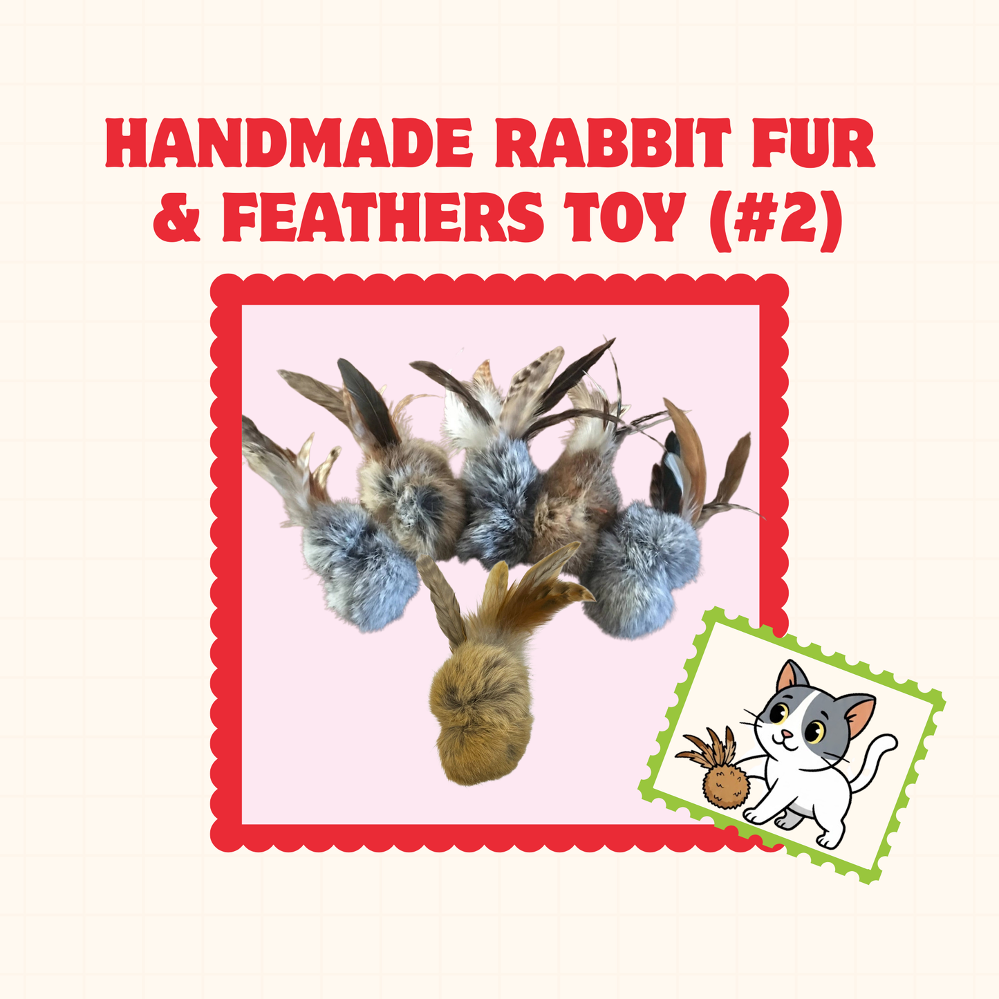 Love at First Pounce: Handmade Natural Rabbit Fur Cat Toys