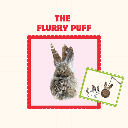 Handmade Natural Rabbit Fur Cat Toys (LURE ATTACHMENT)