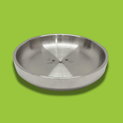 Cat Plate - Whisker-Friendly Stainless Steel